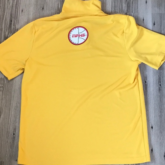 Baseball/ softball polo sunny yellow size shown in measurements - Picture 2 of 5
